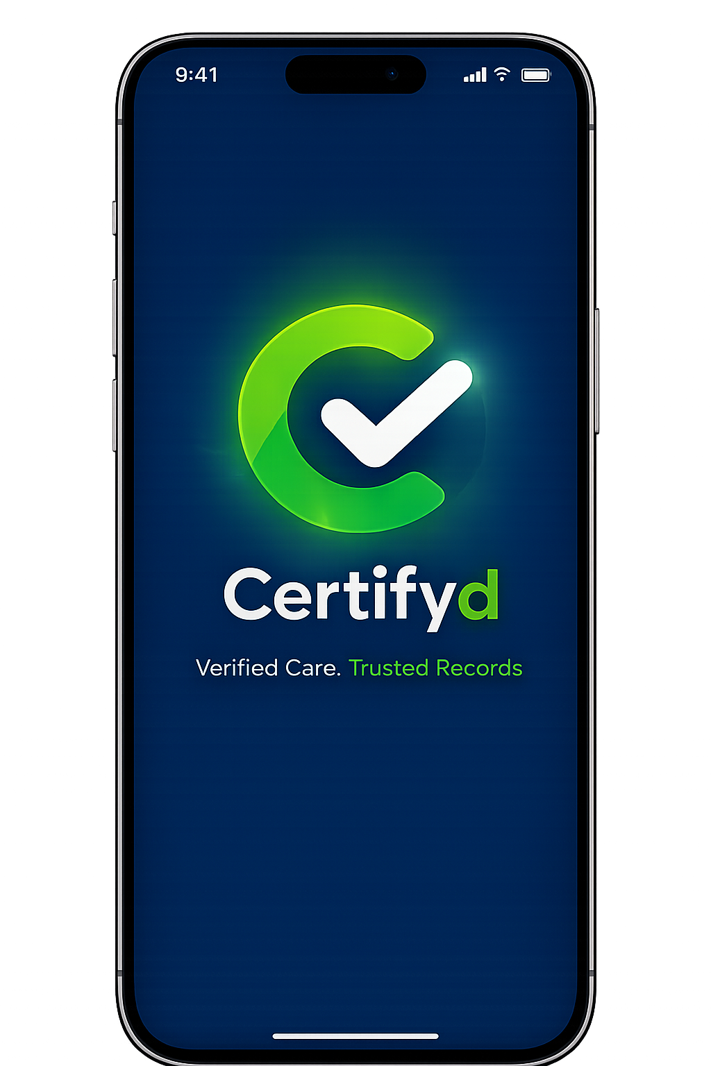Certifyd splash screen preview