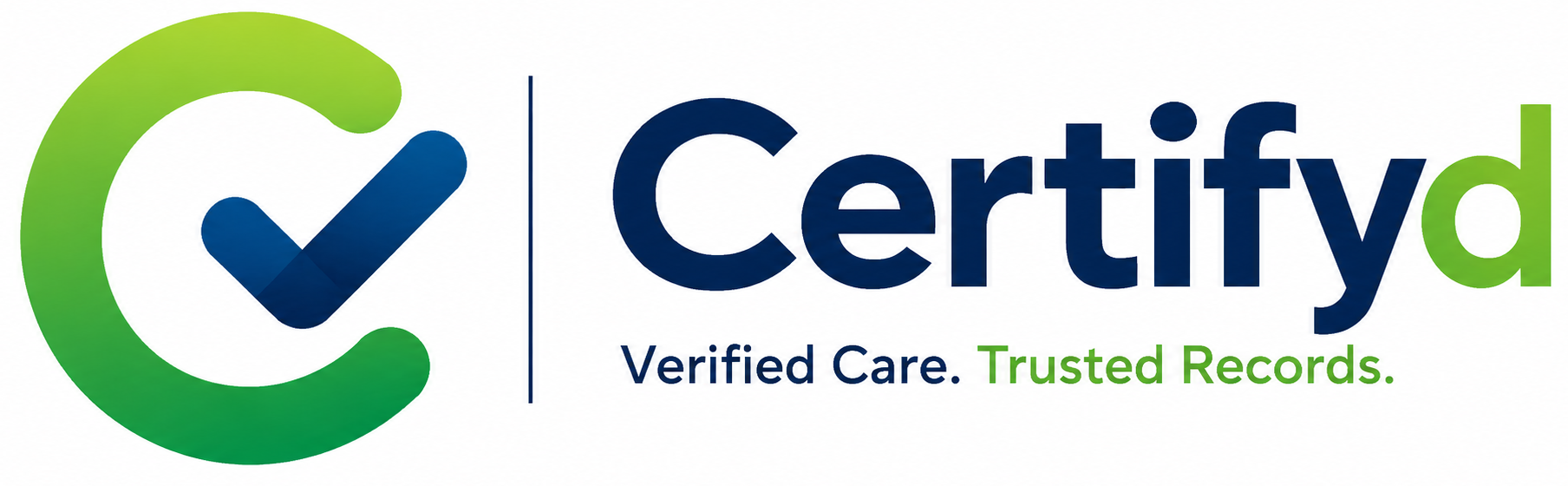 Certifyd logo - Verified Care. Trusted Records.
